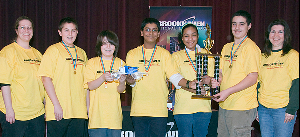 First-place winners of the hydrogen fuel-cell model car competition